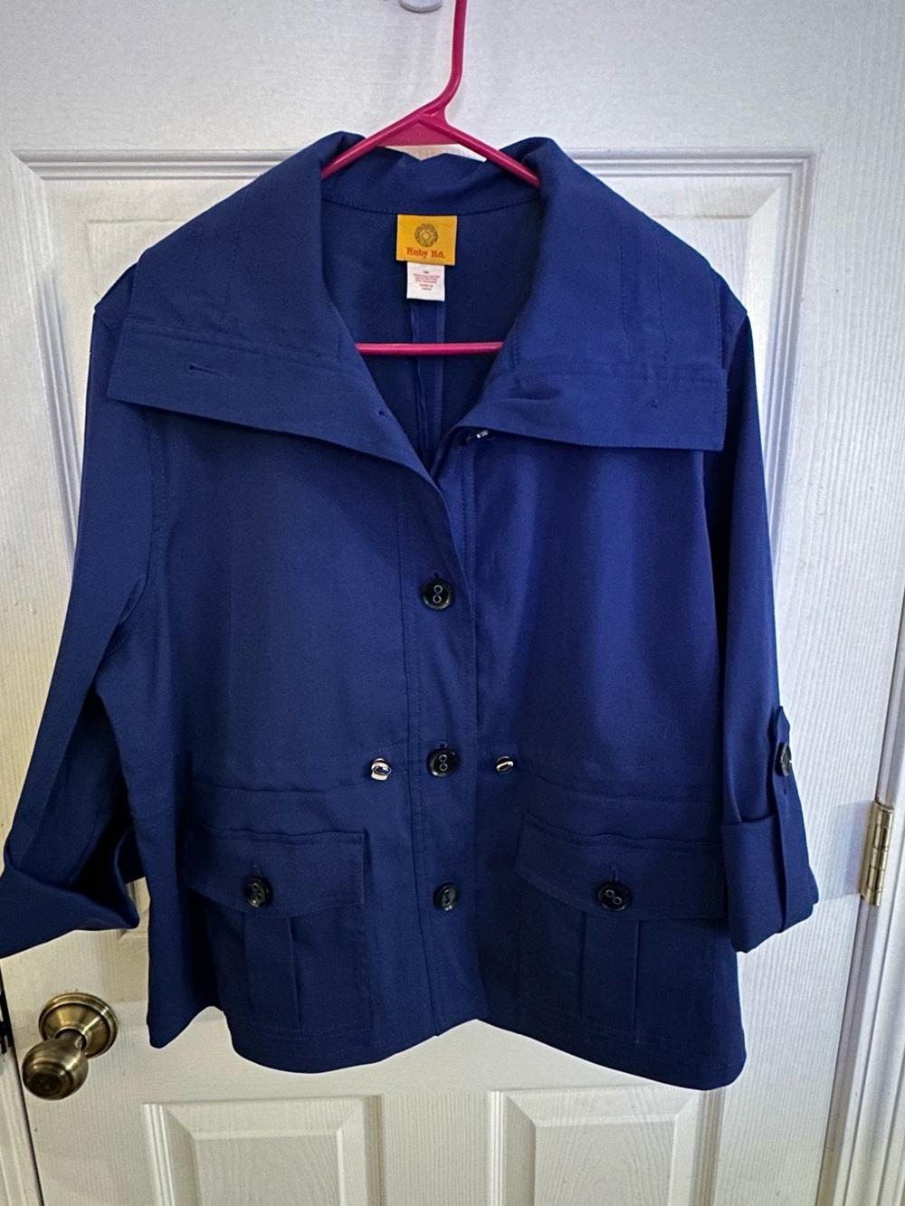 Ruby Rd. Women’s Size 18 Blue Utility Safari Jacket Like New